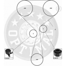 SK-1444 OPTIMAL Комплект ремня грм