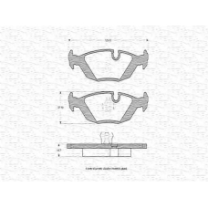 363702160547 MAGNETI MARELLI Комплект тормозных колодок, дисковый тормоз