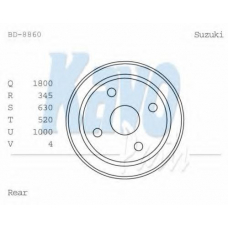 BD-8860 KAVO PARTS Тормозной барабан