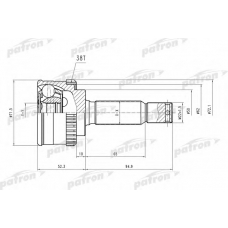 PCV1406 PATRON Шарнирный комплект, приводной вал