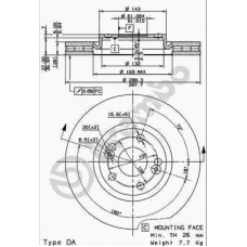 09.7227.20 BREMBO Тормозной диск