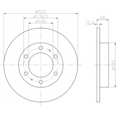 8DD 355 103-351 HELLA PAGID Тормозной диск