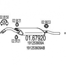 01.67920 MTS Глушитель выхлопных газов конечный