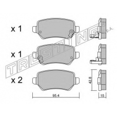 558.0 TRUSTING Комплект тормозных колодок, дисковый тормоз