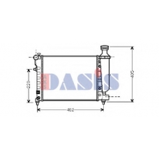 061140N AKS DASIS Радиатор, охлаждение двигателя