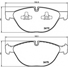 8DB 355 012-661 HELLA Комплект тормозных колодок, дисковый тормоз