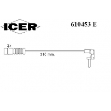 610453 E ICER Сигнализатор, износ тормозных колодок