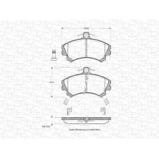 363702160625 MAGNETI MARELLI Комплект тормозных колодок, дисковый тормоз