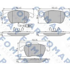 FO 862081 FOMAR ROULUNDS Комплект тормозных колодок, дисковый тормоз