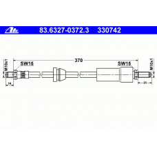 83.6327-0372.3 ATE Тормозной шланг