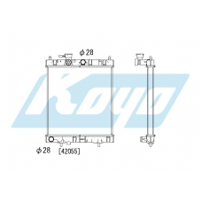 PA020550 KOYO P-tank corrugate-fin ass'y