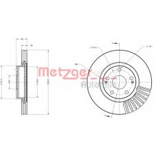 6110276 METZGER Тормозной диск