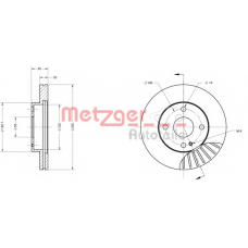 6110202 METZGER Тормозной диск