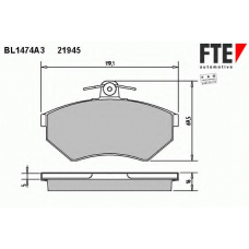 BL1474A3 FTE Комплект тормозных колодок, дисковый тормоз