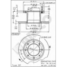 BS 7040 BRECO Тормозной диск