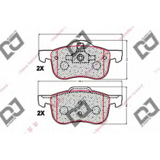 BP1905 DJ PARTS Комплект тормозных колодок, дисковый тормоз