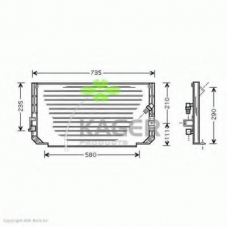 94-5929 KAGER Конденсатор, кондиционер