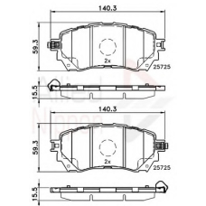 ADB32237 COMLINE Комплект тормозных колодок, дисковый тормоз