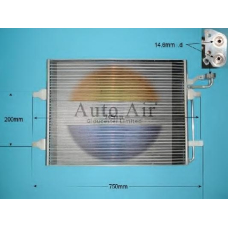 16-0010 AUTO AIR GLOUCESTER Конденсатор, кондиционер