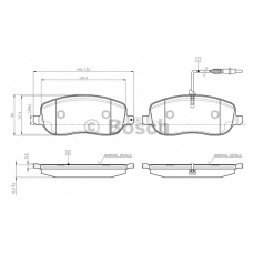 0 986 TB2 418 BOSCH Комплект тормозных колодок, дисковый тормоз