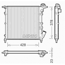 DRM23012 DENSO Радиатор, охлаждение двигателя
