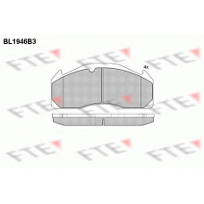 BL1946B3 FTE Комплект тормозных колодок, дисковый тормоз