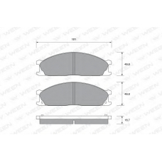 151-1568 WEEN Комплект тормозных колодок, дисковый тормоз