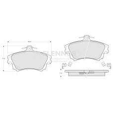 FB210250 FLENNOR Комплект тормозных колодок, дисковый тормоз