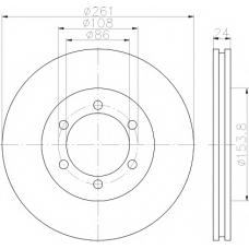 8DD 355 117-401 HELLA PAGID Тормозной диск