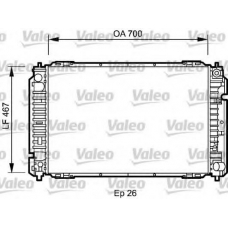 734467 VALEO Радиатор, охлаждение двигателя