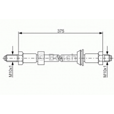 1 987 476 023 BOSCH Тормозной шланг