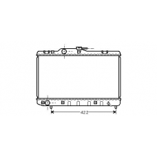 TO2227 AVA Радиатор, охлаждение двигателя