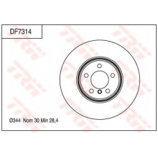 DF7314 TRW Тормозной диск