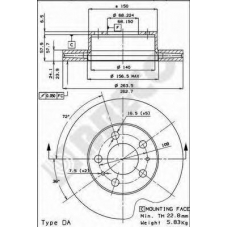 BS 7836 BRECO Тормозной диск