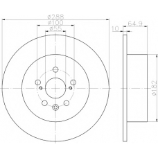 8DD 355 111-701 HELLA PAGID Тормозной диск