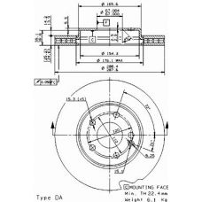 09.8681.10 BREMBO Тормозной диск