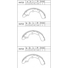 K4723 ASIMCO Комплект тормозных колодок