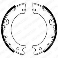 LS1989 DELPHI Комплект тормозных колодок, стояночная тормозная с