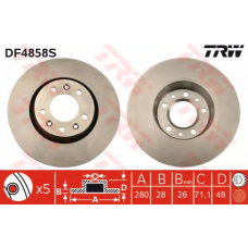 DF4858S TRW Тормозной диск