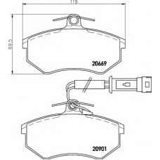 T5009 PAGID Комплект тормозных колодок, дисковый тормоз