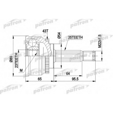 PCV1491 PATRON Шарнирный комплект, приводной вал