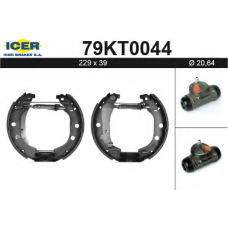 79KT0044 ICER Комплект тормозных колодок