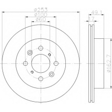 8DD 355 111-581 HELLA Тормозной диск