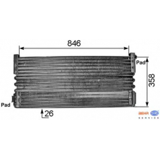 8FC 351 300-281 HELLA Конденсатор, кондиционер