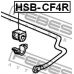 HSB-CF4R FEBEST Опора, стабилизатор