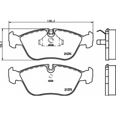 8DB 355 007-721 HELLA Комплект тормозных колодок, дисковый тормоз