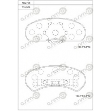 KD2706 ASIMCO Комплект тормозных колодок, дисковый тормоз