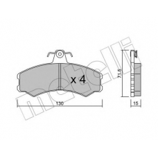 22-0031-1 METELLI Комплект тормозных колодок, дисковый тормоз