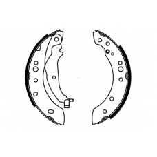 09-0702 E.T.F. Комплект тормозных колодок; Комплект тормозных кол