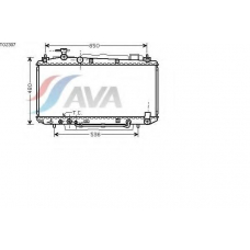 TO2307 AVA Радиатор, охлаждение двигателя